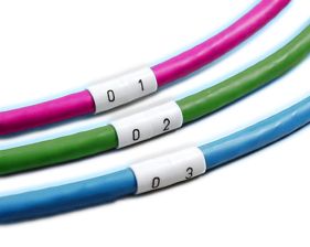 Элемент цифровой кодировки комм. шнуров Hyperline OM, Ø 5,1, цифра: 6, белый, 100 шт